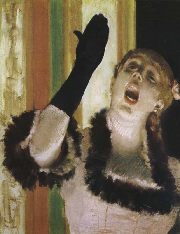 Edgar Degas The Female singer Wearing Gloves